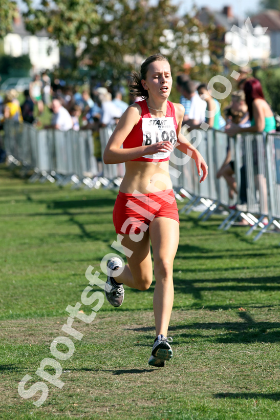 Hannah Fletcher (Hallamshire Harriers), under-17 girls, Northern Cross Country Relay, Graves Park, Sheffield